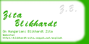 zita blikhardt business card